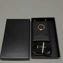 for iPhone 16 Case 6.1 inch, Minimalist Wallet Case with Ring Kickstand and Shoulder Strap, Shockproof Stylish Protective Cover for iPhone 16 -Black