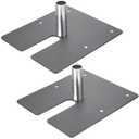 2 Pcs Pipe and Drape Base Plate 14'' x16'', 2 Inch Upright