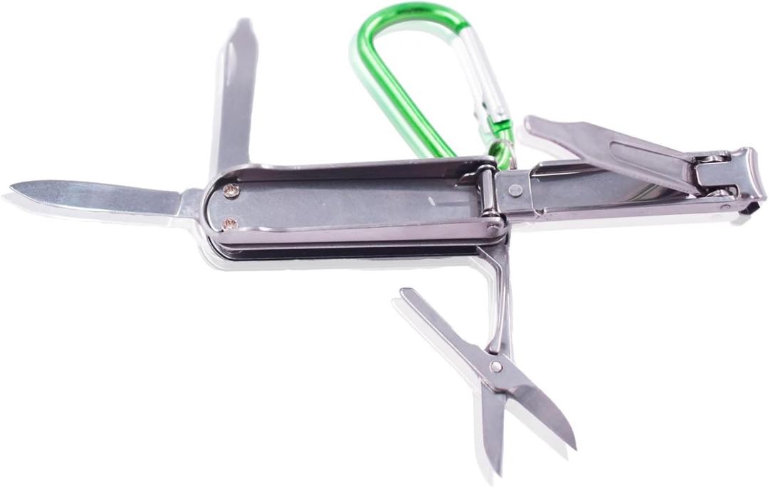 5 in1 Multi Tool Nail Clippers,Keychain,Scissors,Nail Files,Portable Nail Clippers,Stainless Steel Foldable Nail Cutter,Mini Multi Purpose Pocket Nail Clippers,Travel,Hiking,Camping