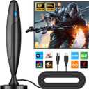 TV Antenna Indoor,Antenna for Smart TV for Long Range Reception and All Smart/Old TVs, HD Digital Antenna with Amplifier Signal Booster for Local Channels,Supports 4K 1080p