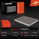 A-Premium Cabin Air Filter with Activated Carbon - Compatible with Tesla Model S 2016 2017 2018 2019 2020 2021 2022 2023 - Behind Glove Box - Replace# 1072736-00-B