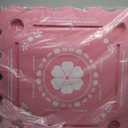 Floating Mahjong Table for Pool, 31.5-Inch Waterproof Double-Sided EVA Game Board with Cup Holders and Pink Hawaiian Wavy Edge for Parties and Game Nights