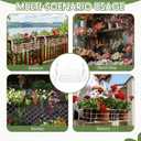 Youyole Railing Hanging Planter Holders, Adjustable Balcony Flower Pot Rack Stand, Expands 14"-27" Iron Hanger Hooks Fit Almost Any Balcony, Fence or Deck Railing up to 6" Wide (White)