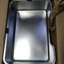 2-Pack Low Entry Litter Box for Senior Disabled & Injured Cats, Stainless Steel High Sided Enclosed Easy Step in Entry-Large Metal Kitty Litter Box for Kittens, Odor Control (23.6"x15.7"x5.9")