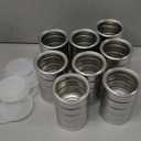 Jadive 8 Pcs Empty Coffee Cans with Lids Metal Tin Can for Kitchen Storage Loose Leaf Tea Containers Round Coffee Tin Metal Canister Tea Sugar Storage Packaging or Arts Crafts