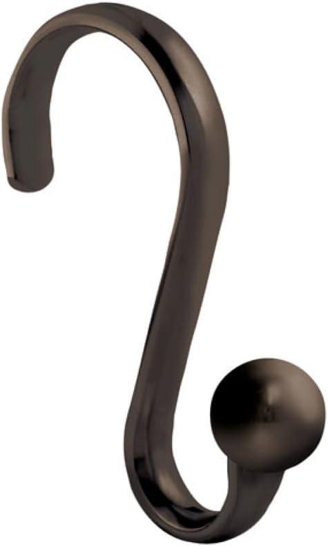 iDesign Metal Shower Curtain Hooks, The Axis Collection  Set of 12, Bronze