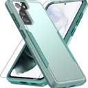 for Galaxy S21 FE 5G Case,with Screen Protector [Military Grade Drop Tested] Heavy-Duty Tough Rugged Shockproof Protective Case for Samsung Galaxy S21 FE 5G, Green