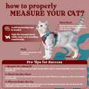 rabbitgoo Cat Harness and Leash for Walking, Escape Proof Soft Adjustable Vest Harnesses for Cats, Easy Control Breathable Reflective Strips Jacket, Red & Teal, S