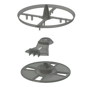 Baby Brezza Formula Pro Advanced Replacement Stirring Wheel, Locking Cover, and Measuring Wheel Set aka Orange Parts, Grey