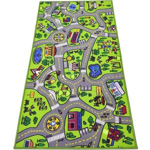ToyVelt Carpet Playmat Kids Rug - Large 60 x 32 Educational City Road Traffic Mat for Kids Ages 312 - Preschool Rug & Play Room Carpet with Skid-Proof Backing - Bedroom & Playroom (2'8" x 5' (Rectangular))