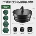 OLILAWN Foldable 110 lb Umbrella Stand Base, Heavy Duty Patio Umbrella Base,Outdoor Round Table, Planter, Fillable Outdoor Umbrella Base for Patio, Deck, Lawn & Poolside, Fits 1.18"-1.97" Poles
