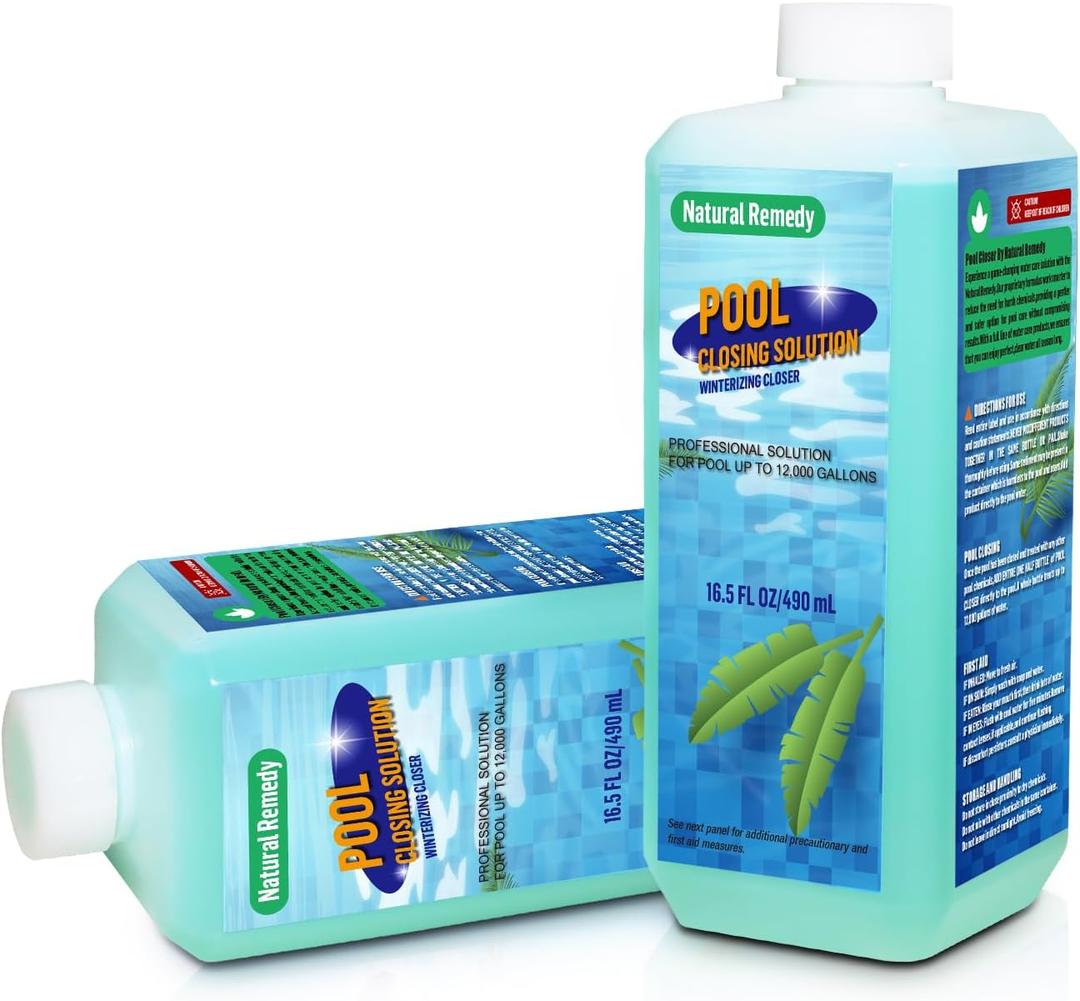 2 Pack Winter Closing Kit, Pool Winterizing Kit for Above Ground, Easy to Use Pool Winterizer, Inground & Saltwater Pools, Up to 24,000 Gallon