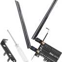 Ubit WiFi Card 6E 5400Mbps for Intel (6GHz&5Ghz&2.4GHz) PCIe WiFi Card, BT 5.3, PCIe Network Card with OFDMA,Ultra-Low Latency, Supports Windows 10/11 (64bit) (Black)