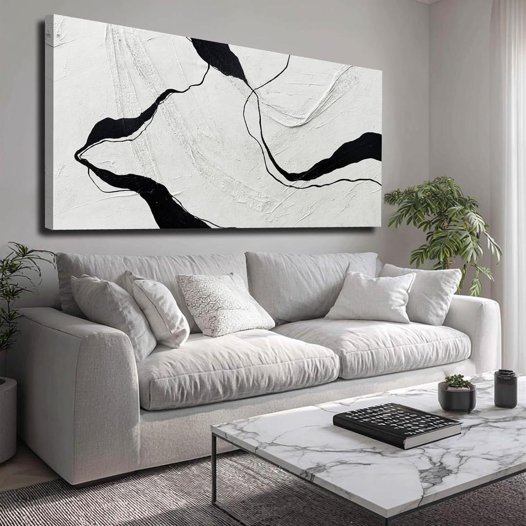 MLART99 Abstract Oil Painting Wall Art Modern Decor Living Room 24x48 Inch
