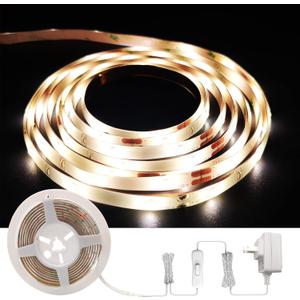 LED Strip Lights, 8ft LED Light Strip, 12V 4000K Neutral White Tape Light with PU Coating, LED Lights for Bedroom, Kitchen, Mirror, Home Decor, ETL Listed