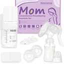 Breastfeeding Essentials Kit for Nursing Moms - Manual Breast Pump, Nipple Shields, Milk Collectors, Breastmilk Storage Bags, Soothing Gel Pads for Breastfeeding Newborn Relief for Sore Nipples 37 Pcs