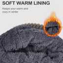 Beanie for Men Women, Winter Warm Hat with Fleece Lined, Thermal Kint Beanie Ski Cuffed Cap for Cold Weather (Lightgrey)
