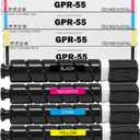 GPR55 GPR-55 High Yield Toner Cartridges Compatible with Canon | GPR55 GPR-55 Replacement for Canon imagerunner advance C5535i C5540i C5550i C5560i Printers.Black Cyan Magenta Yellow