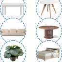 2 x Felt Furniture Pads, Non-Slip Self Adhesive Cuttable Anti-Sliip Furniture Pads for Hardwood Floors Chair Wall Protector, 4 x 40 Inches (White)