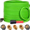YAMATIC Super Flexible Pressure Washer Hose 40FT for Power Washer Replacement, Kink Resistant Extension With Leak-Free M22 Female & 3/8" Quick Connect Adapters, 1/4" 3200 PSI, Green