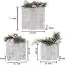 FUNPENY Set of 3 Christmas Lighted Gift Boxes, Plug in 60 LED Light Up Tinsel Present Box Decorations for Outdoor Indoor Christmas Tree, Yard, Home Decor (Max. Size 7.5 x 7.5 x7.1 Inch) (Multicolor)