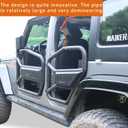 2 Rear Doors Set Off Road Compatible for 2007-2018 Jeep Wrangler JK,Fashion Design with Big Size Tube,Rear