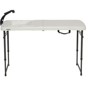Lifetime 4 Foot Folding Fish Fillet Cleaning Table with Sink - for Camping, Picnic, Garden, Outdoors