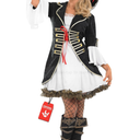 Fun Shack Pirate Costume Women's Deluxe Buccaneer Outfit with Corset Jacket, Dress, Hat (Size XXL)