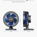 Gaiatop USB Desk Fan, Small But Powerful, Personal Portable Quiet 3 Speeds, Adjustable Mini Table Desktop fan for Cooling Home Office Car Summer Travel Gifts Blue