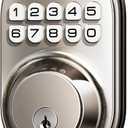 Veise Keyless Entry Door Lock, Electronic Keypad Deadbolt, Keyed Entry, Auto Lock, Anti-Peeking Password, Back Lit & Easy Installation Design, Satin Nickel