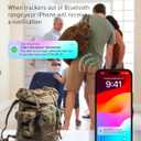 Air Tracker Tags-2 Pack [Apple MFi Certified] (iOS Only), Smart Bluetooth Tracker, Compatible with Apple Find My, Item Locator for Keys, Luggage, Wallet, Suitcase, Bags, IP67 Waterproof (Black)