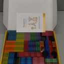 Gemmicc Magnetic Tiles, Deluxe 136 PCS Building Blocks Magnet Toys for Kids,3D Magnet Puzzles Stacking Blocks for Boys Girls, Huge Set with 2 Cars