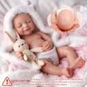 BABESIDE Silicone Baby Doll - 16" Sleeping Reborn Baby Dolls Silicone Full Body, Anatomically Correct Newborn Real Life Baby Doll with Feeding Kit & Gift Box for Kids Age 3+