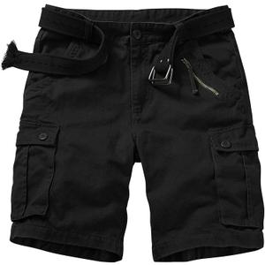 Cargo Shorts for Women Knee Length 7 Pockets Elastic Waist Bermuda Long Shorts for Outdoor Casual Hiking Summer (8)