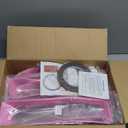 Front Grille Mesh Inserts & Headlight Cover for Jeep Wrangler JL JLU Sport & Sport S Only 2018-2023 Exterior Accessories Clip-in Grille Guard Cover Headlight Bezels Trim Ring (Pink 9PCS)