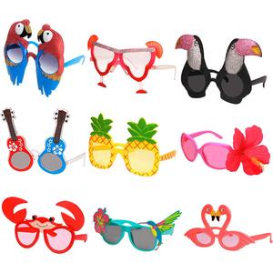 Ocean Line Luau Party Sunglasses - 9 Pairs Funny Hawaiian Glasses, Tropical Fancy Dress Props, Fun Summer Kids Party Favors, Beach Themed Party Supplies Decoration, Medium