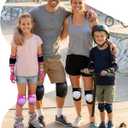 SKATEWIZ Skateboard Pads Protective Gear Set for Kids and Adults - Smash - Roller Skate Pads [6pc] with Wrist Guards - Skating Protective Gear - Roller Derby