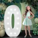Marquee Letters - 4 Feet Tall Light Up O Letters for Wedding, Bridal, Baby Shower & Party Decor, White