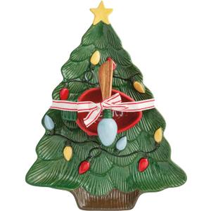 Mud Pie Christmas Tree Tray & Dip Set