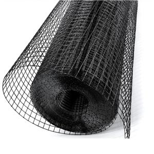 Black Hardware Cloth 1/2 in 48 in x 100.1 ft 19 Gauge - Chicken Wire Fencing, PVC Vinyl Coated Hardware Cloth, Mesh Garden Fencing Welded Wire Mesh Roll & Wire Cloth Gopher Wire