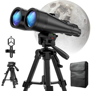 20x80 Astronomy Binoculars for Adults, High Power Stargazing Binoculars with Bak4 Prism, Low Light Vision for Moon Observation & Wildlife Watching, Includes Tripod,Tripod Adapter and Carrying Case