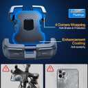 Bovemanx Motorcycle Phone Mount Holder, [150mph Wind Anti-Shake][7.2inch Big Phone Friendly] Bike Phone Holder, Motorcycle Handlebar Cell Phone Clamp, Compatible with iPhone 16 Pro Max, Black