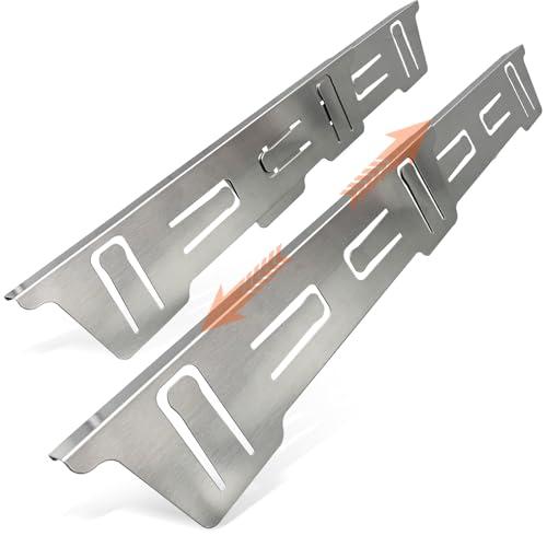 Stainless Steel Stove & Counter Top Gap Covers Adjustable Length 13.8"-27.6”Oven Side Filler Kit Between, Heat Resistant Slide-in Range Trim Guard for Seamless Kitchen Accessories (Silver)