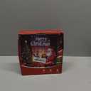 Christmas Star Tree Topper, 10 in Santa Gift Rose Gold Wire Glitter Tree Top for Christmas Tree Decorations, 20 LED Lights Metal Treetop Xmas Decor for Indoor Office New Year Holiday Tree Decoration