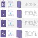 4 Set Compression Packing Cubes, Suitcase Organizer, Lightweight Travel Essentials, Compression Bags For Travel Accessories Luggage Storage Set (4 Pcs, Purple)
