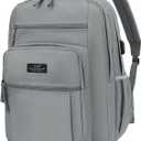 YGR Travel Laptop Backpack, Anti Theft Casual Rucksack Slim Business Laptop Backpack, Water resistant College Computer Bag Gift for Women, Men, College, Outdoor Sports, Work (Grey)