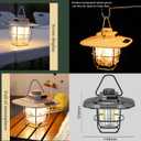 Rechargeable LED Outdoor Camping Light, Multifunctional Portable Horse Light, Rotating Adjustable Brightness and Lighting, Warm White Yellow Light and Amber.