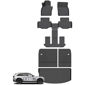 Floor Mats Backseat Cargo Liner for Mazda CX90 2024-2026 7 Seats