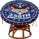 250th Anniversary Papasan Cushion Cover,Navy Blue, 50 Inch | Outdoor Indoor Papasan Chair Cushion Covers Water Resistant, Papasan Chair Cushion Slipcover with Zipper and Straps