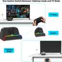 Switch 2 Dock Station, Switch 2 Portable TV Docking Station with Cooling Fan, 4K@120Hz HDMI Output, Dual USB Ports & Type-C Charging, Replacement Docking for Nintendo Switch 2
